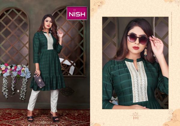 Nish Bubbly Rayon Designer Exclusive Kurti Set Collection